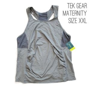 NWT Tek Gear Maternity racerback active tank size XXL grey
